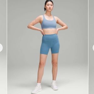 Lululemon wunder train utility blue 6in shorts